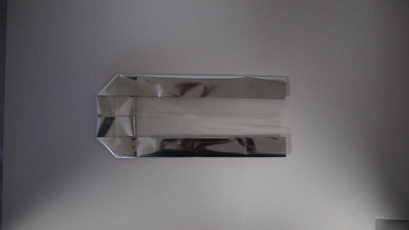 Kruisbodemzak 100x220mm zilver